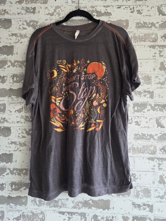 FP Movement by Free People Tops - FP Movement Free People Can't Stop Won't Stop Graphic Tee Charcoal Gray Size M